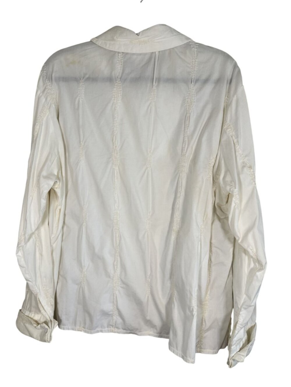 Coldwater Creek Neutral Embroidery Jacket Cream 2X Boho Indie Classic Chic Artsy - Picture 3 of 10